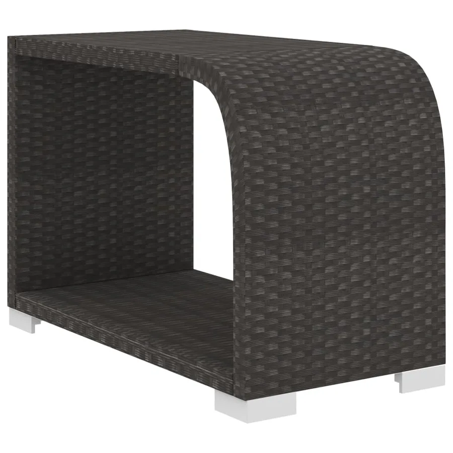 Salon de jardin 11 pcs avec coussins Résine tressée Noir - 8