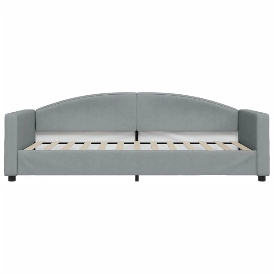 Lit de jour avec gigogne sans matelas gris clair 90x200 cm - 7