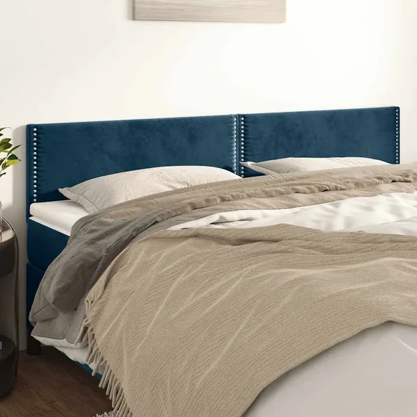 Têtes de lit Bleu foncé 180 x 5 x 78/88 cm Velours