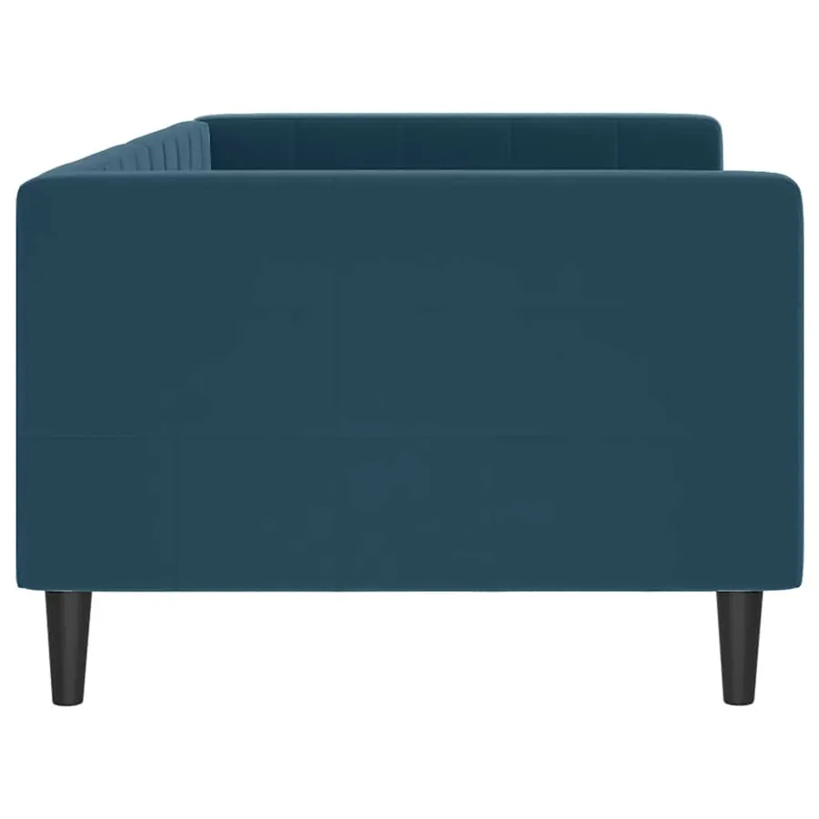 Lit de repos sans matelas bleu 90x200 cm velours - 4