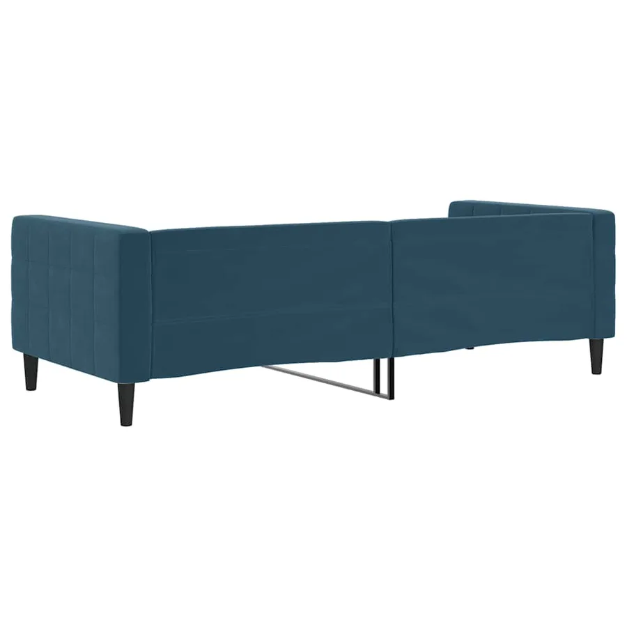 Lit de repos sans matelas bleu 90x200 cm velours - 5