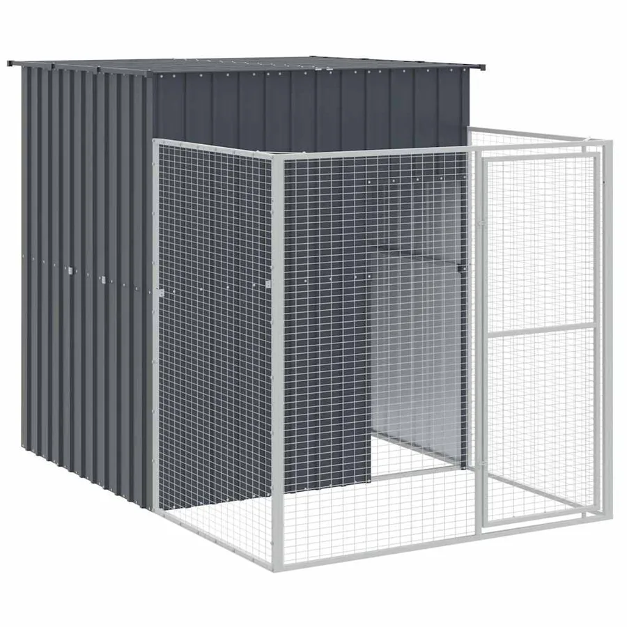 Niche pour chien avec cour anthracite 165x251x181 cm - 2