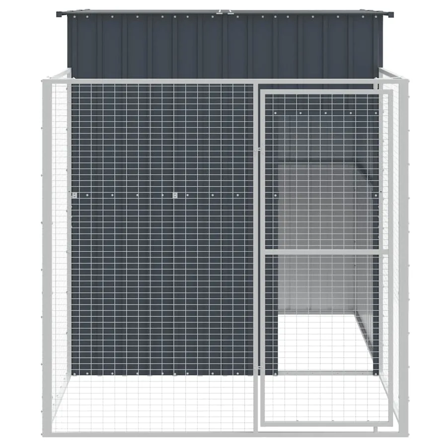 Niche pour chien avec cour anthracite 165x251x181 cm - 3