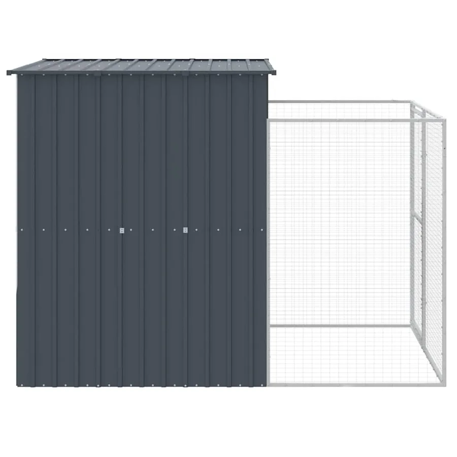 Niche pour chien avec cour anthracite 165x251x181 cm - 4