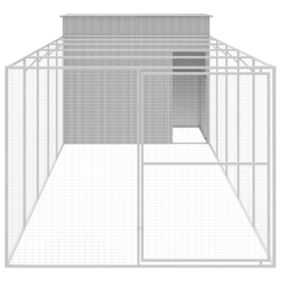Niche pour chien avec cour gris clair 214x661x181 cm - 3