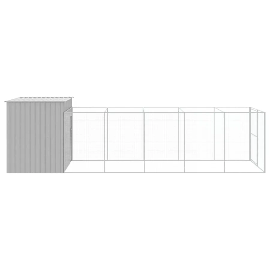 Niche pour chien avec cour gris clair 214x661x181 cm - 4