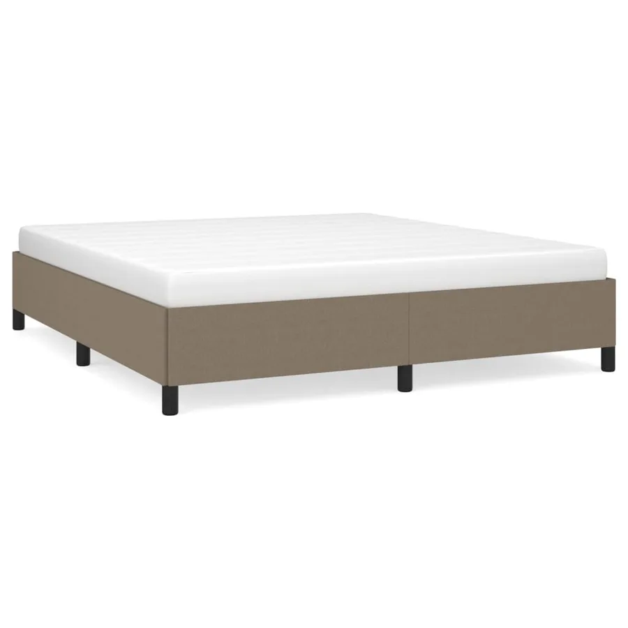 Cadre de lit sans matelas taupe 180x200 cm tissu - 2