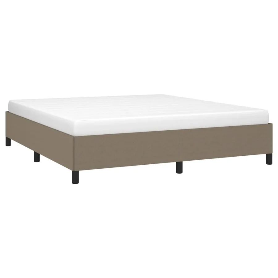 Cadre de lit sans matelas taupe 180x200 cm tissu - 3