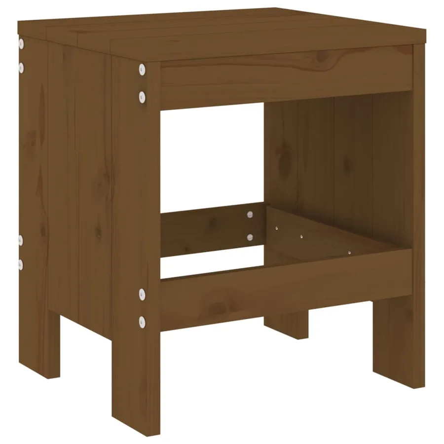 Ensemble de bistrot de jardin 3 pcs marron miel bois pin massif - 4