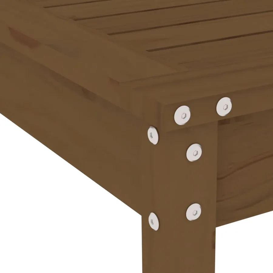 Ensemble de bistrot de jardin 3 pcs marron miel bois pin massif - 7