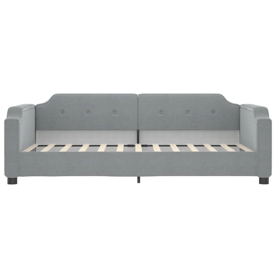 Lit de jour avec gigogne sans matelas gris clair 100x200 cm - 6