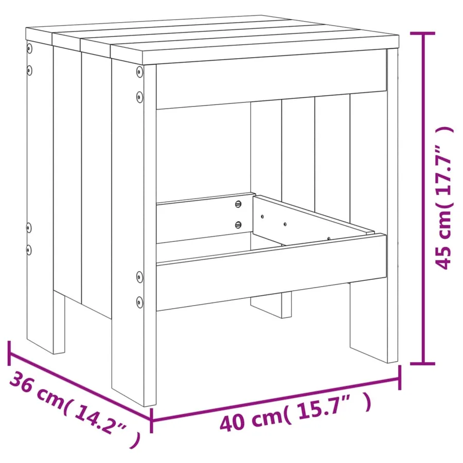 Ensemble à manger de jardin 5pcs blanc bois massif de pin - 10