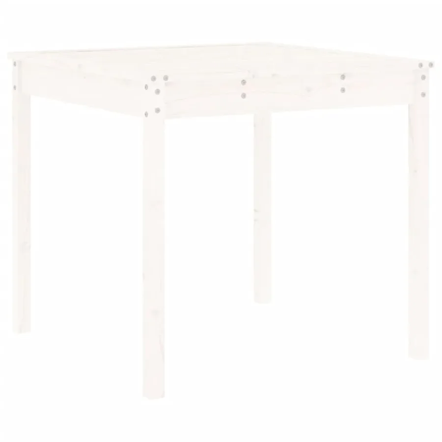Ensemble à manger de jardin 5pcs blanc bois massif de pin - 6