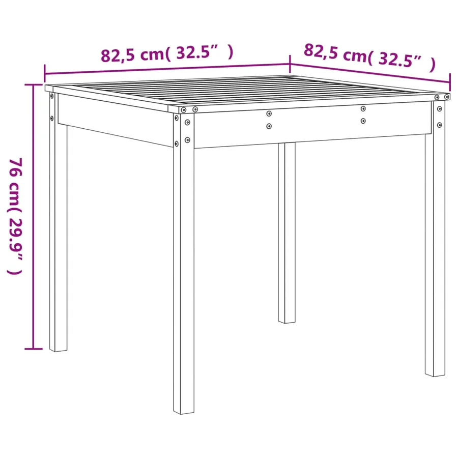 Ensemble à manger de jardin 5pcs blanc bois massif de pin - 9