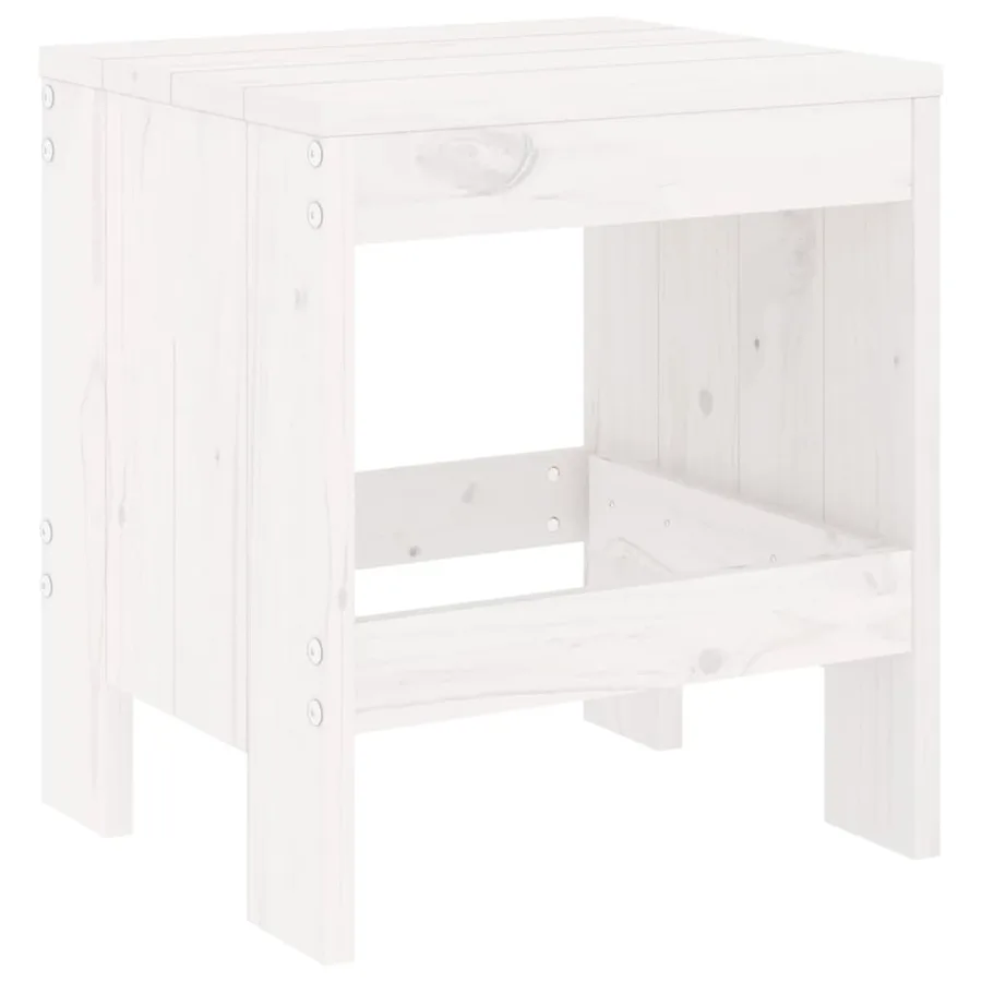 Ensemble de bistrot de jardin 3 pcs blanc bois de pin massif - 4