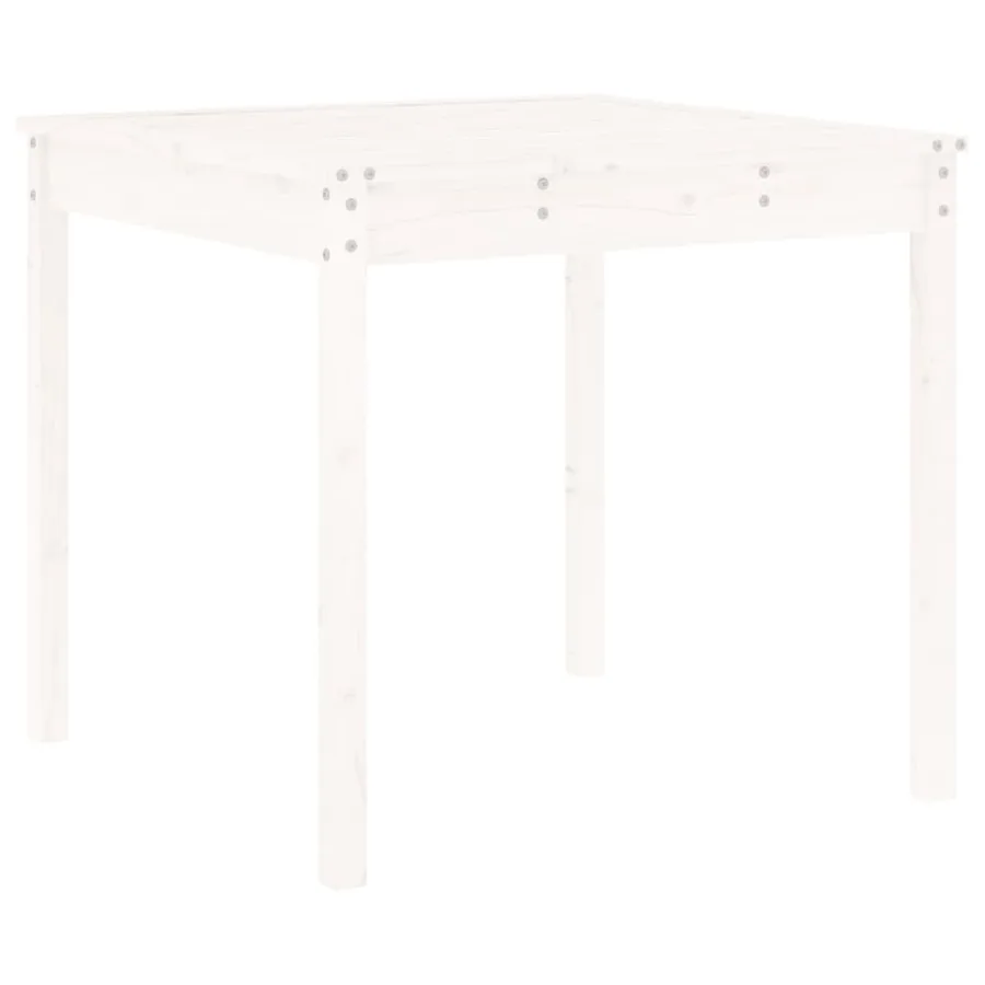 Ensemble de bistrot de jardin 3 pcs blanc bois de pin massif - 6