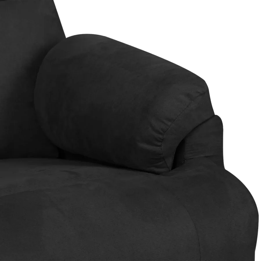 Fauteuil de massage noir tissu microfibre - 6
