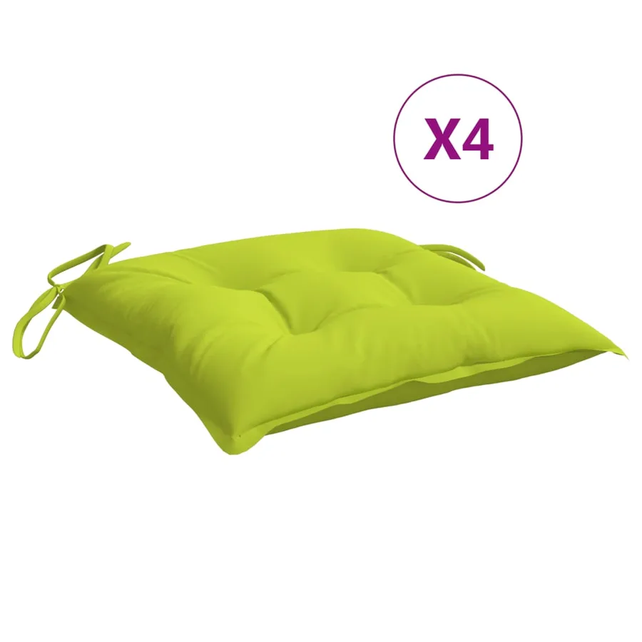 Coussins de palette lot de 4 vert brillant 50x50x7 cm - 2
