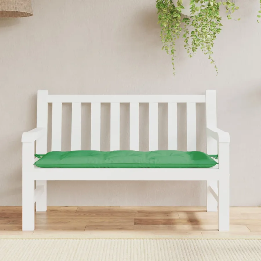 Coussin de banc de jardin vert 120x50x7 cm tissu oxford - 3