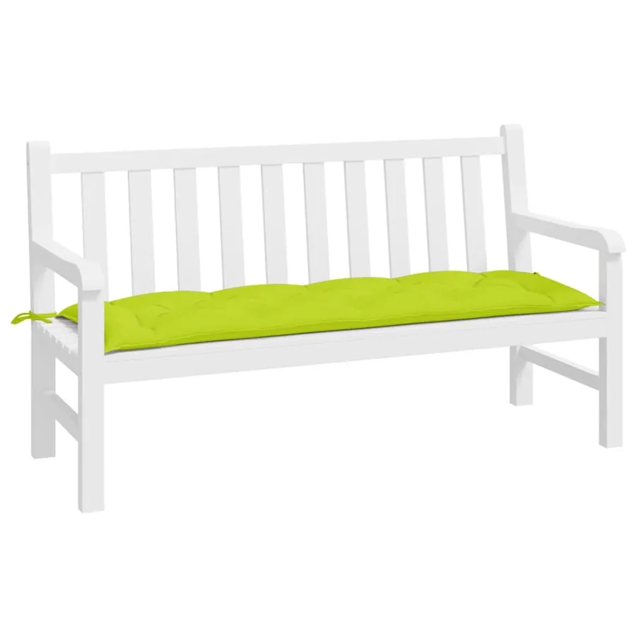 Coussin de banc de jardin vert brillant 150x50x7cm tissu oxford - 3