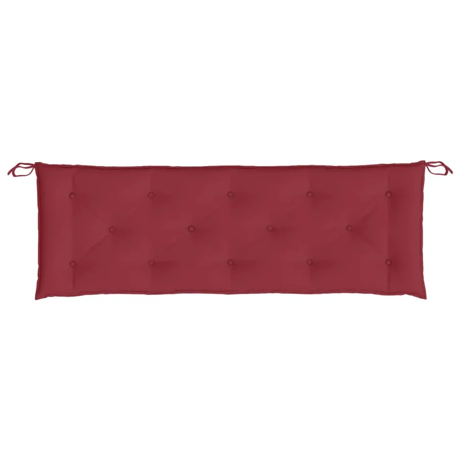 Coussin de banc de jardin rouge bordeaux 150x50x7 cm - 4
