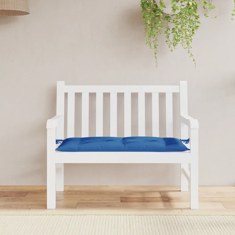 Coussin de banc de jardin bleu 100x50x7 cm tissu oxford - 3