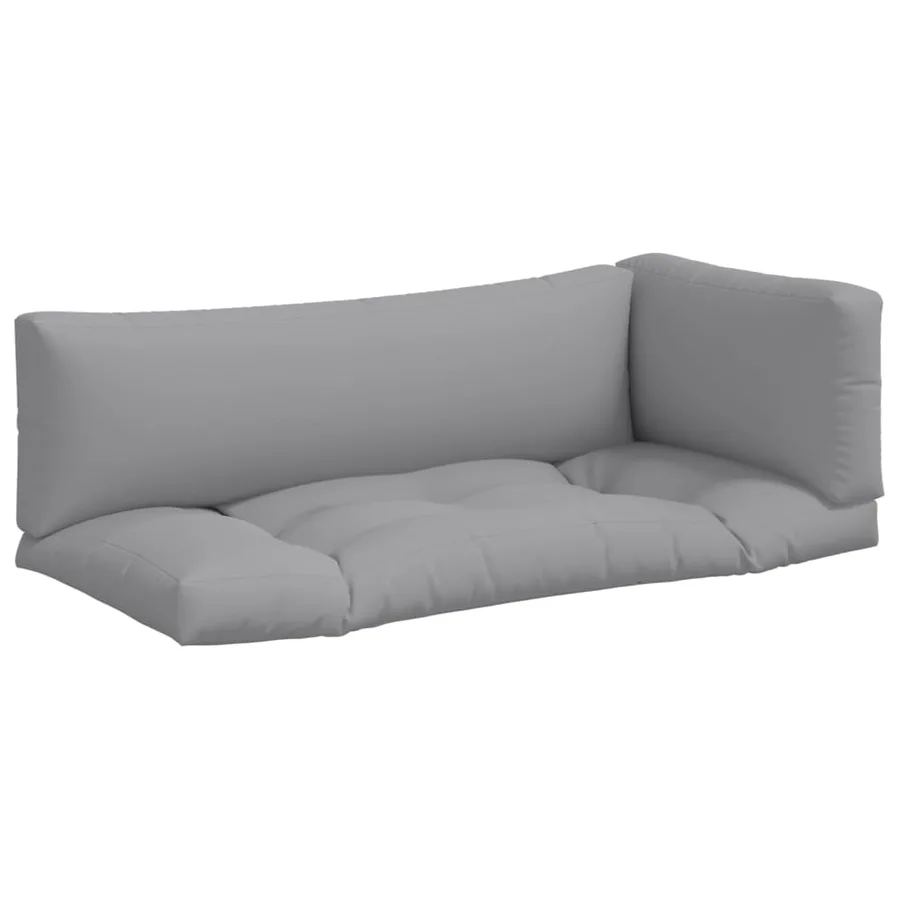 Coussins de palette lot de 3 gris tissu - 2