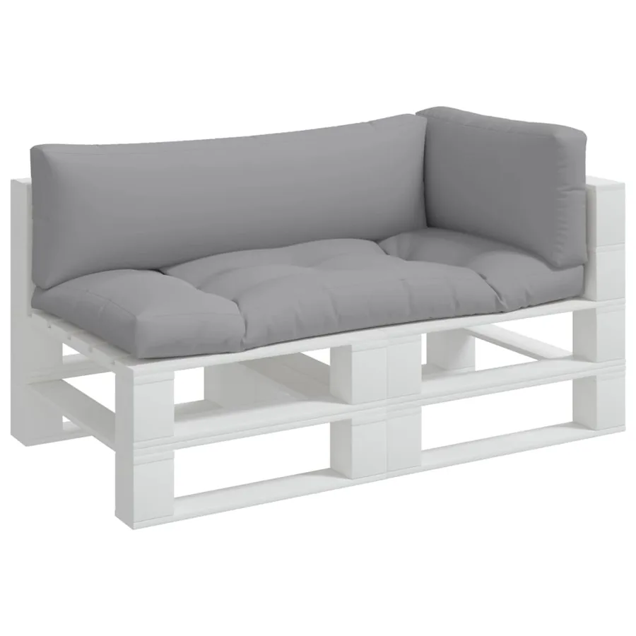 Coussins de palette lot de 3 gris tissu - 3