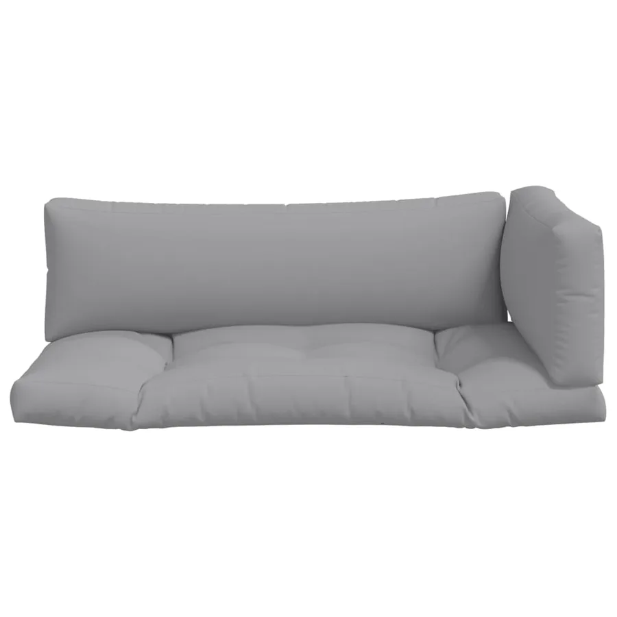 Coussins de palette lot de 3 gris tissu - 4