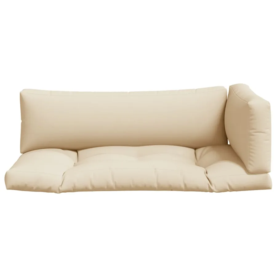 Coussins de palette lot de 3 beige tissu - 4