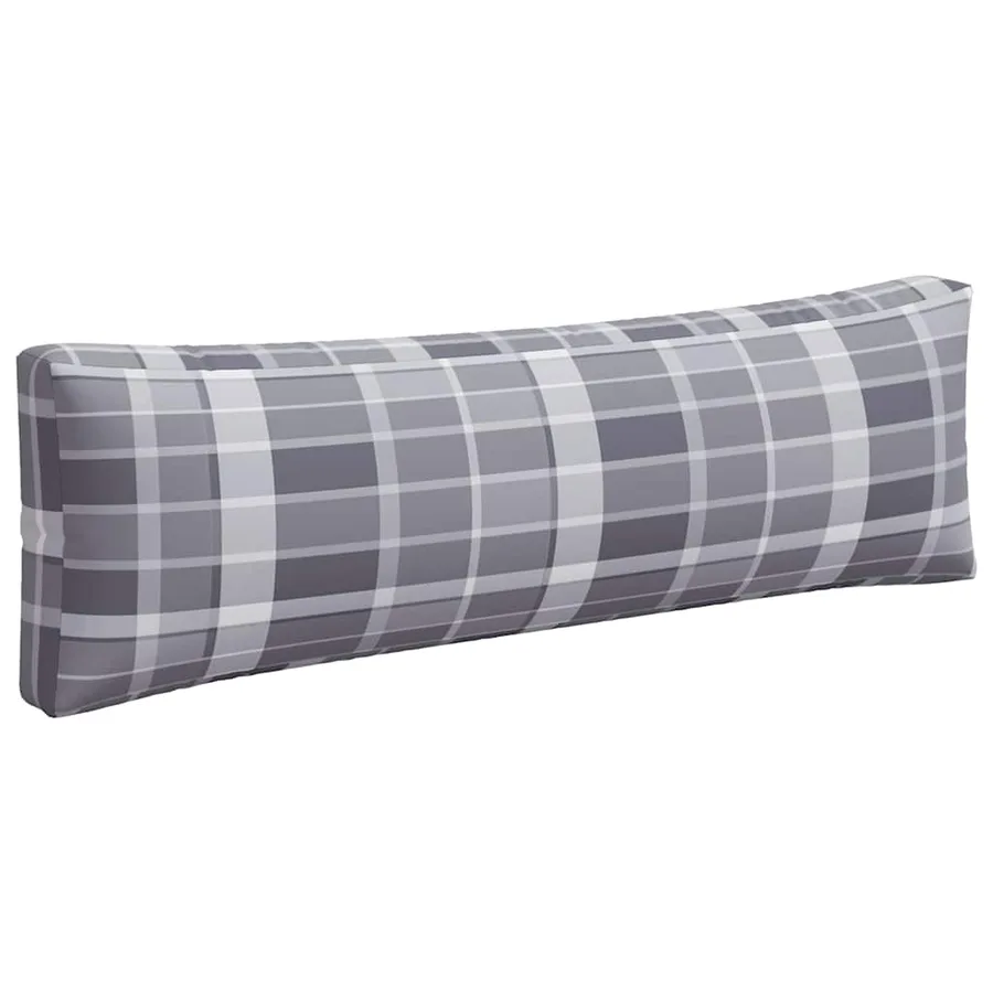Coussins de palette 3 pcs carreaux gris tissu - 6