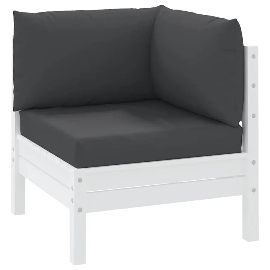 Coussins de palette lot de 3 noir tissu oxford - 3