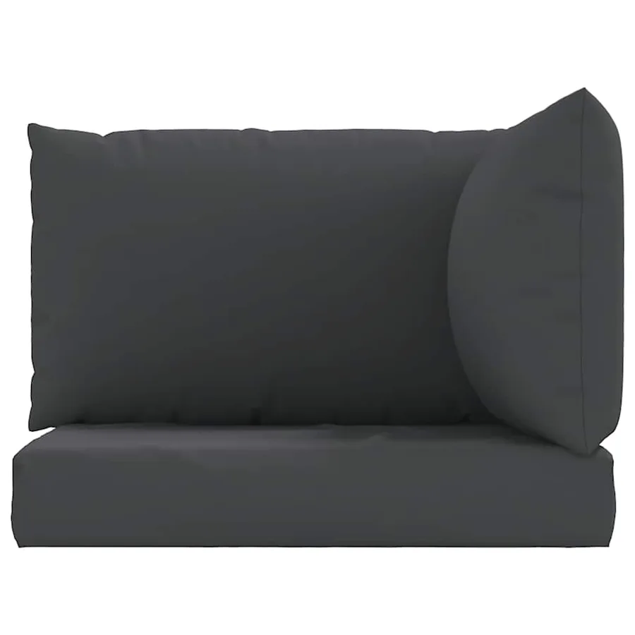 Coussins de palette lot de 3 noir tissu oxford - 4