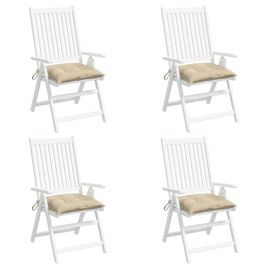 Coussins de palette lot de 4 beige 50x50x7 cm tissu oxford - 4