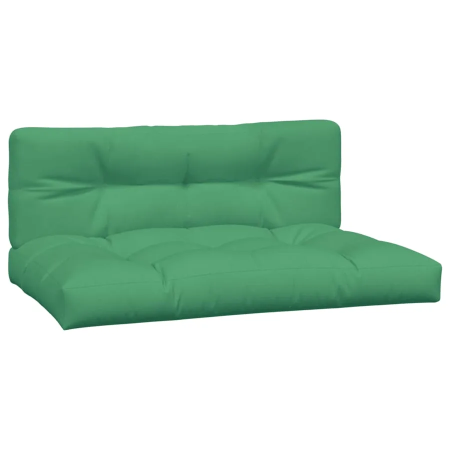 Coussins de palette lot de 2 vert tissu - 2