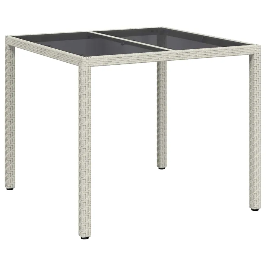 Table de Jardin Blanc 90 x 90 x 75 cm polyrotin - 2