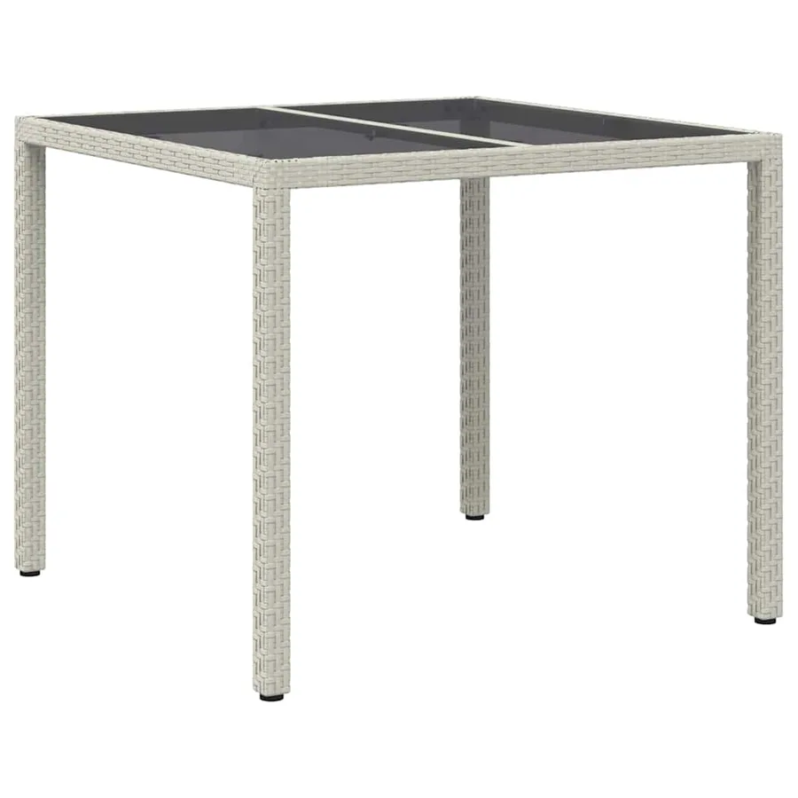 Table de Jardin Blanc 90 x 90 x 75 cm polyrotin - 5