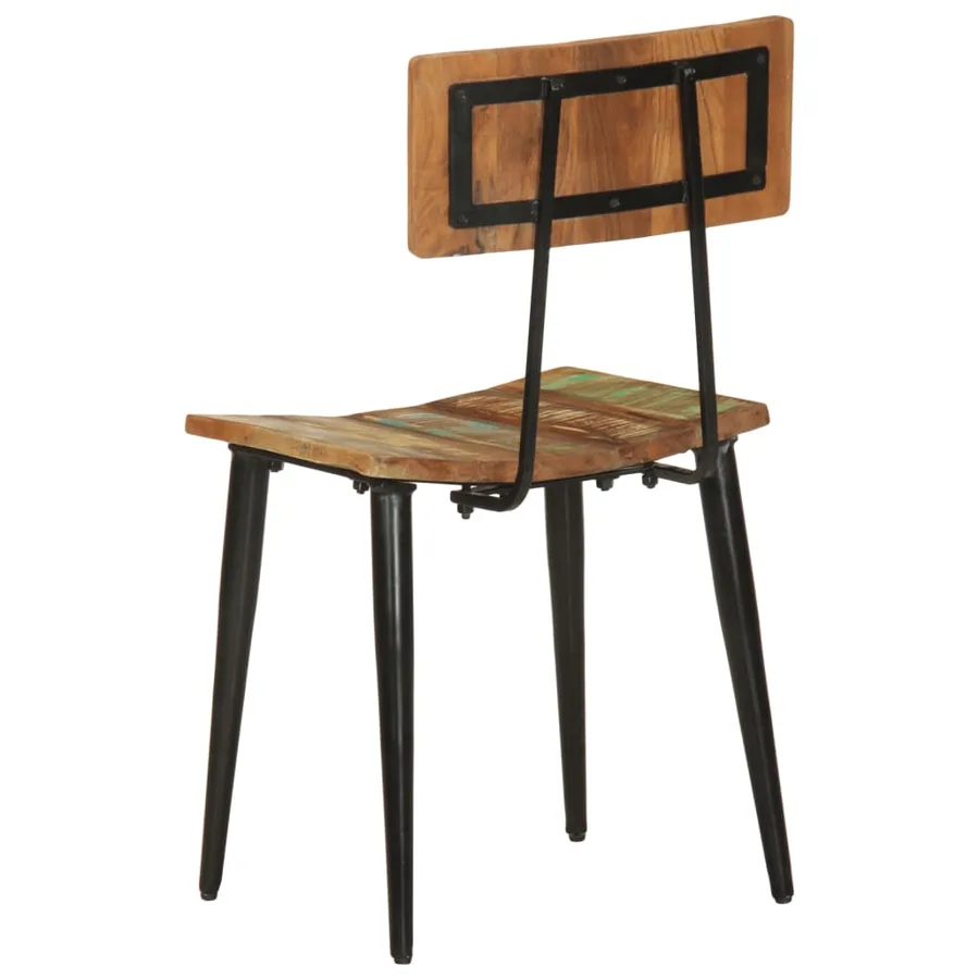 Chaises à manger lot de 2 bois de récupération solide - 6