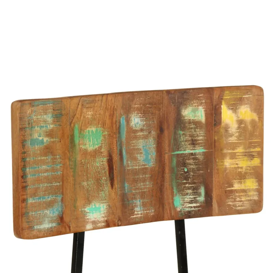 Chaises à manger lot de 2 bois de récupération solide - 7