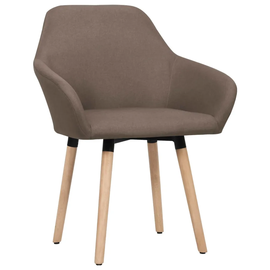 Chaises à manger lot de 2 marron tissu - 2