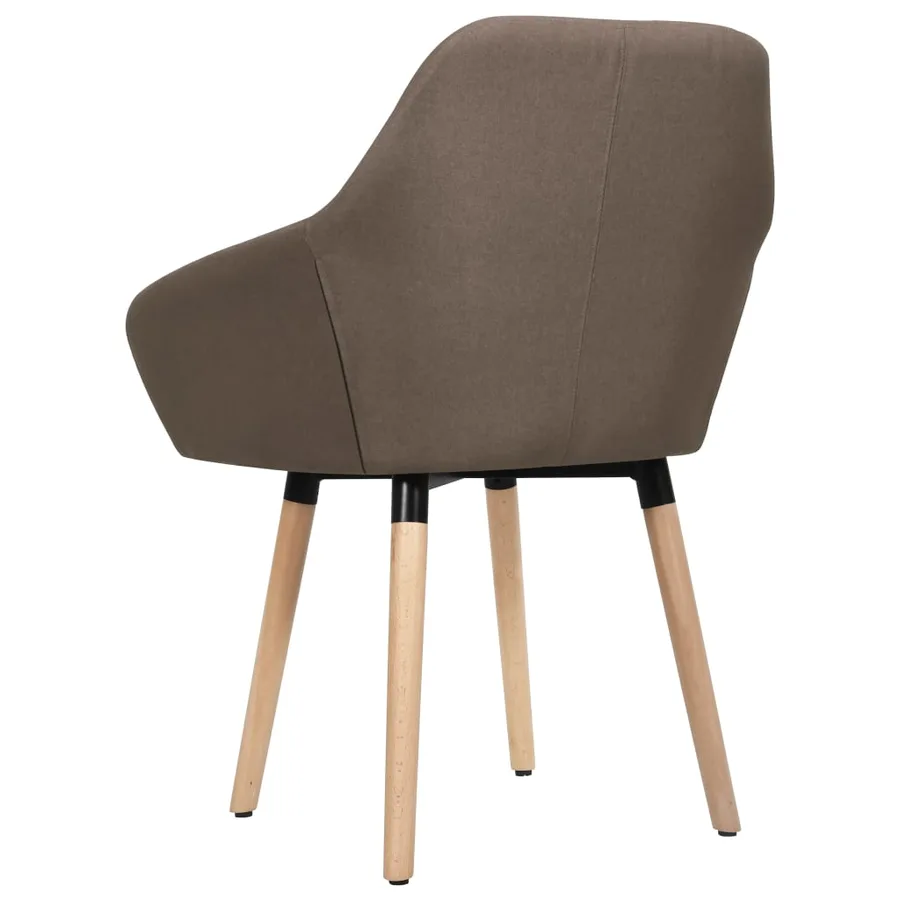 Chaises à manger lot de 2 marron tissu - 4