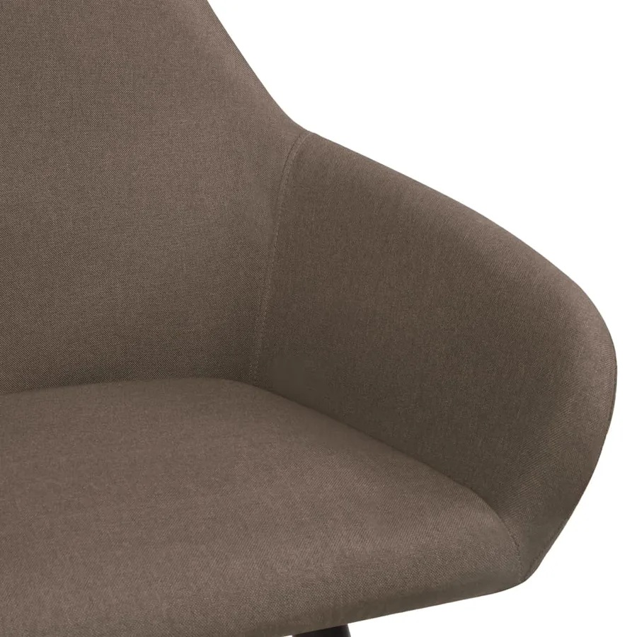 Chaises à manger lot de 2 marron tissu - 5
