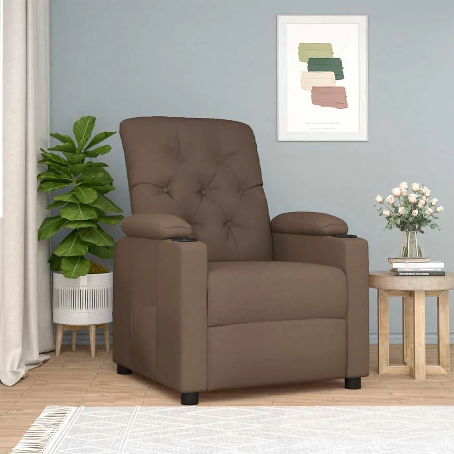 Fauteuil inclinable Marron Tissu
