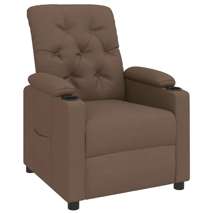 Fauteuil inclinable Marron Tissu - 2