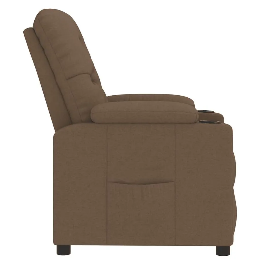 Fauteuil inclinable Marron Tissu - 4