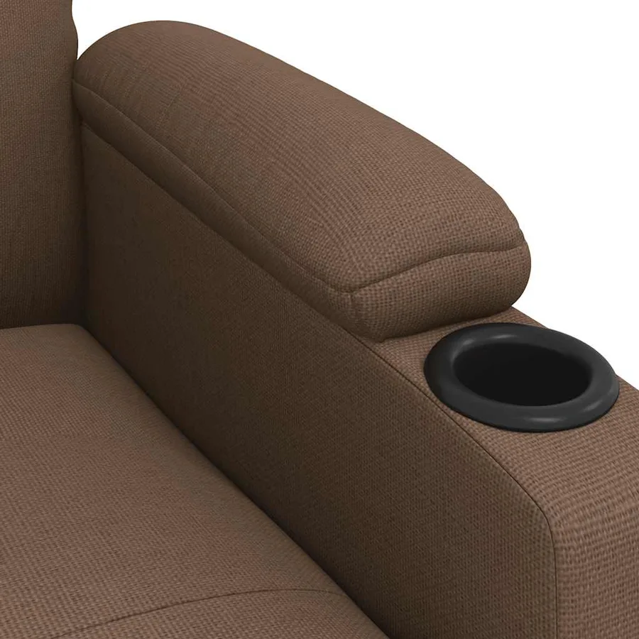 Fauteuil inclinable Marron Tissu - 6