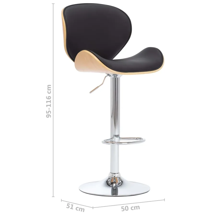 Tabouret de bar Noir Similicuir - 7