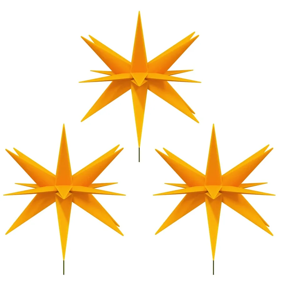 Lumières de Noël avec piquets 3 pcs LED pliable jaune 35 cm - 5