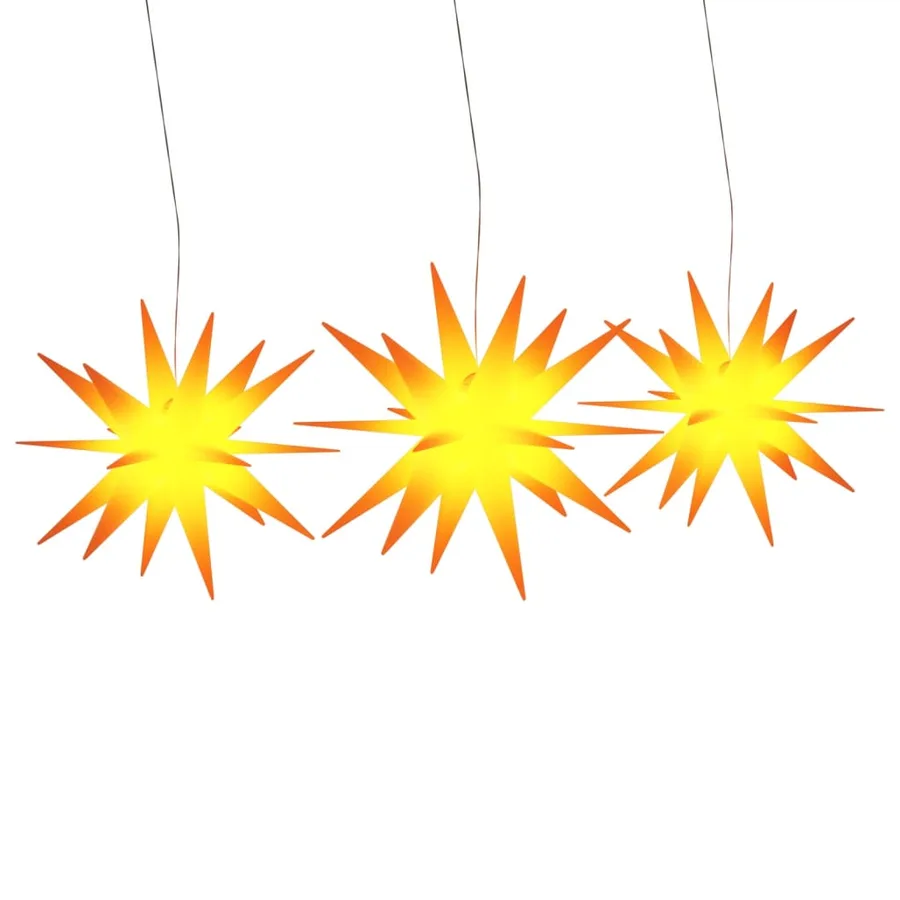 Lumières de Noël avec LED 3 pcs pliable jaune - 2