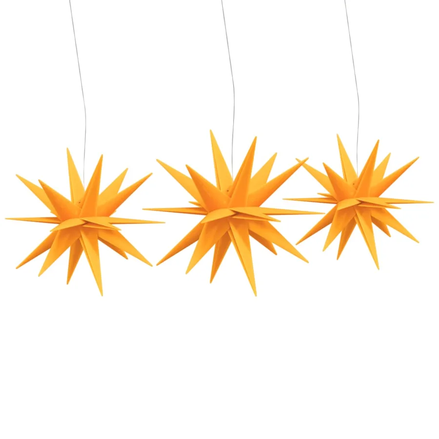 Lumières de Noël avec LED 3 pcs pliable jaune - 4